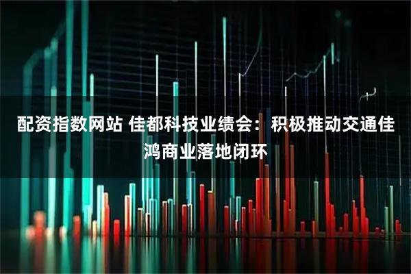 配资指数网站 佳都科技业绩会：积极推动交通佳鸿商业落地闭环